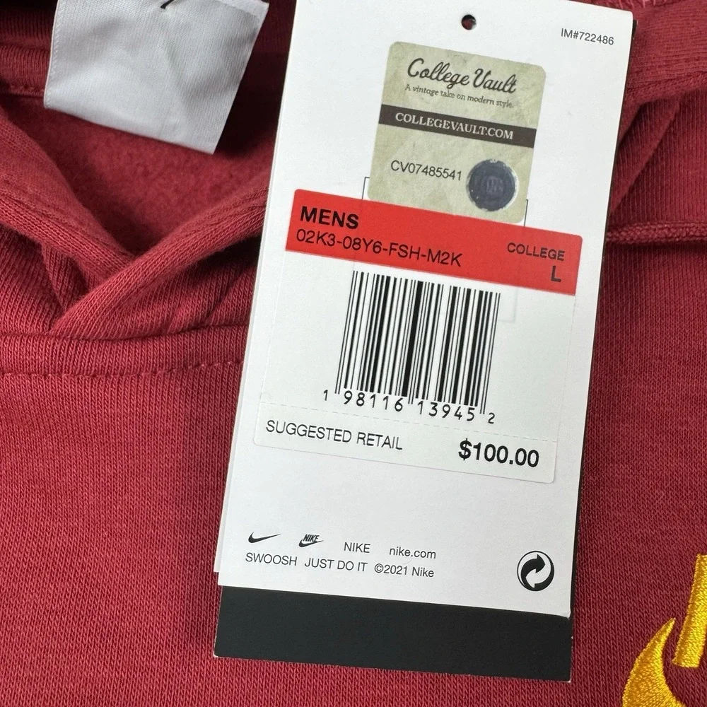 NWT Nike Vault Florida State Seminoles FSU Logo Legacy Retro Hoodie Mens Large